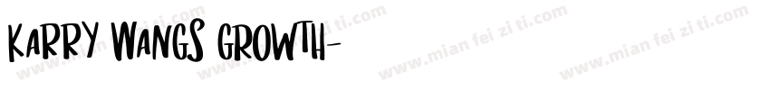 KARRY WANGs Growth字体转换